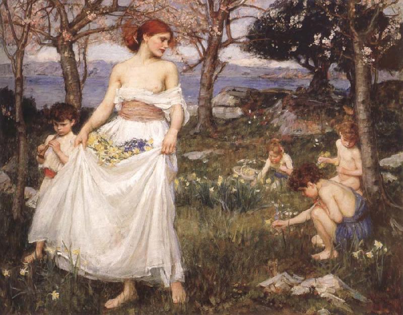 John William Waterhouse A Song  of Springtime China oil painting art